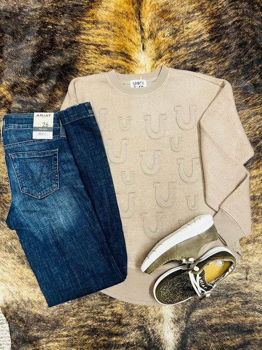 HORSESHOE PONCHO SWEATER