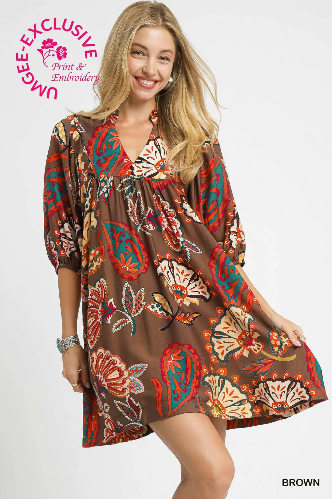 PUFF SLEEVE BABYDOLL DRES