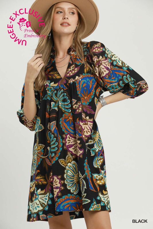 ABSTRACT BLACK DRESS