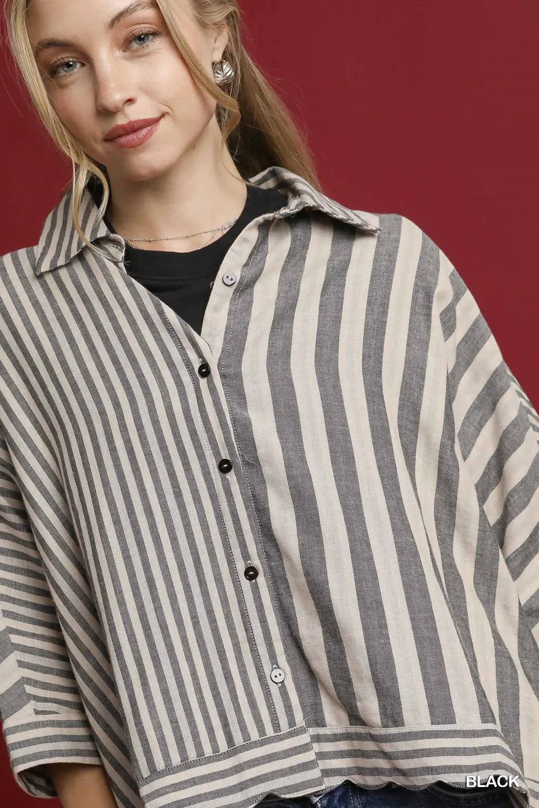 CHIC STRIPE BOXY SS TOP