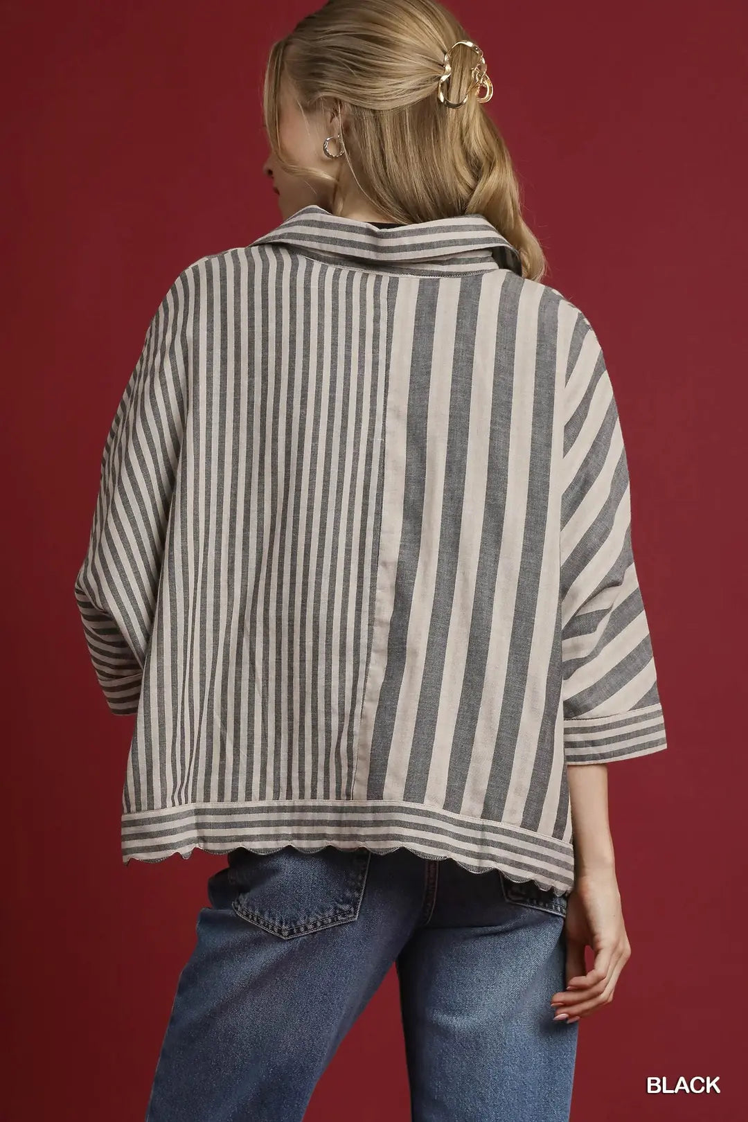 CHIC STRIPE BOXY SS TOP