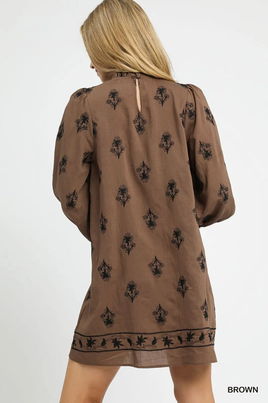 DEEP FALL FLOWER DRESS