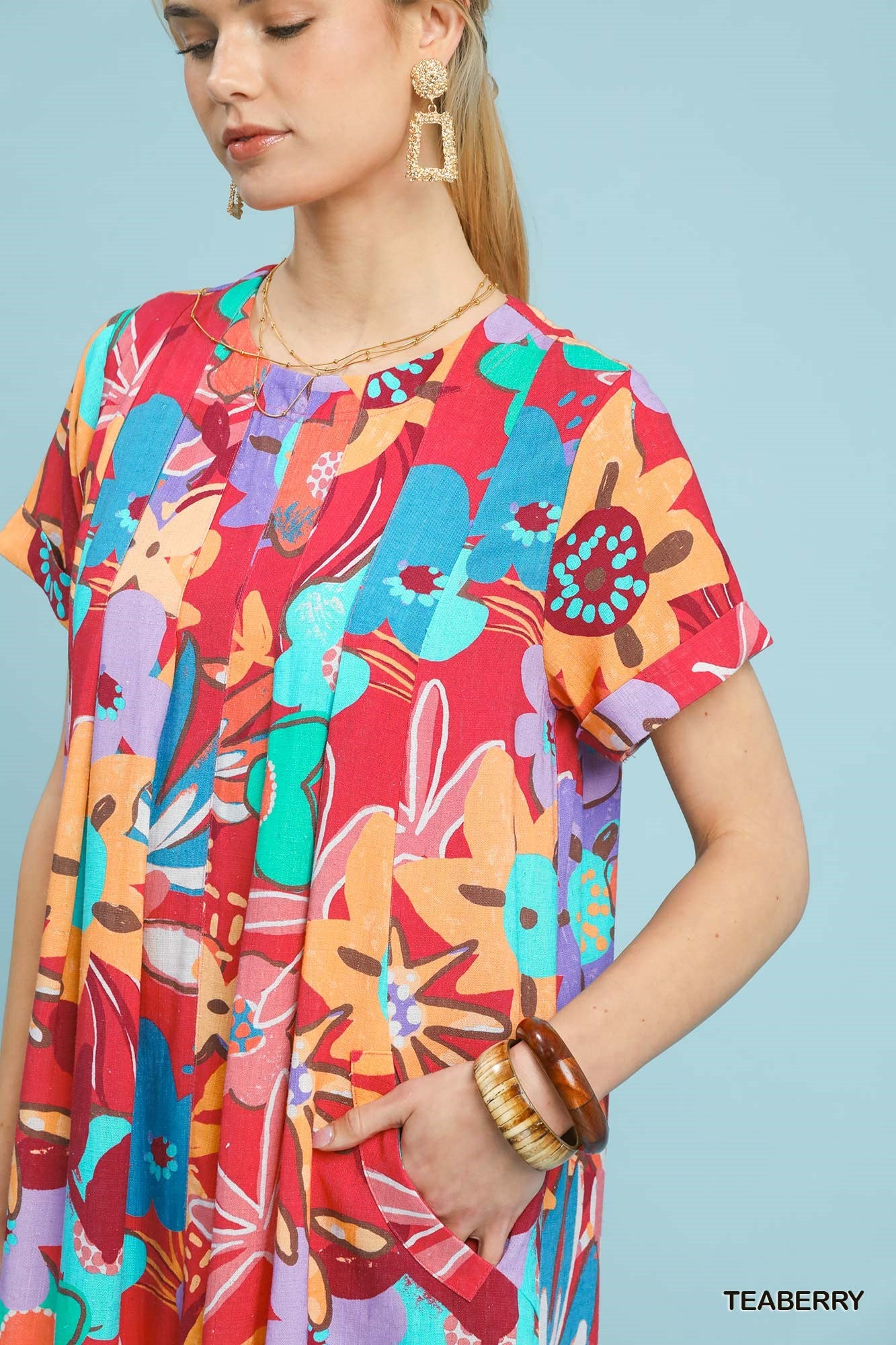 TEABERRY FLORAL DRESS