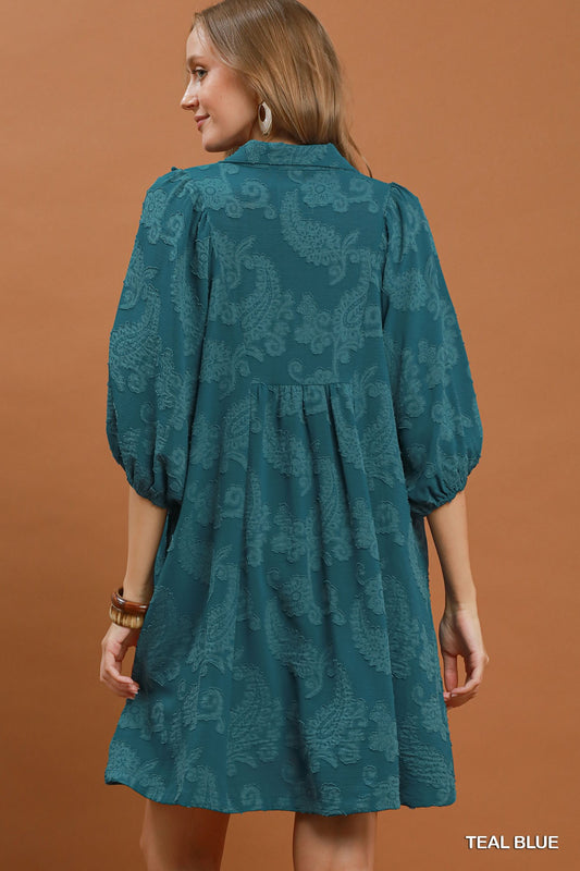 PAISLEY TEAL DRESS