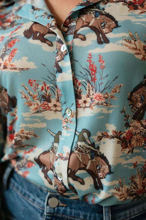 FLORAL BUCK HORSE LS