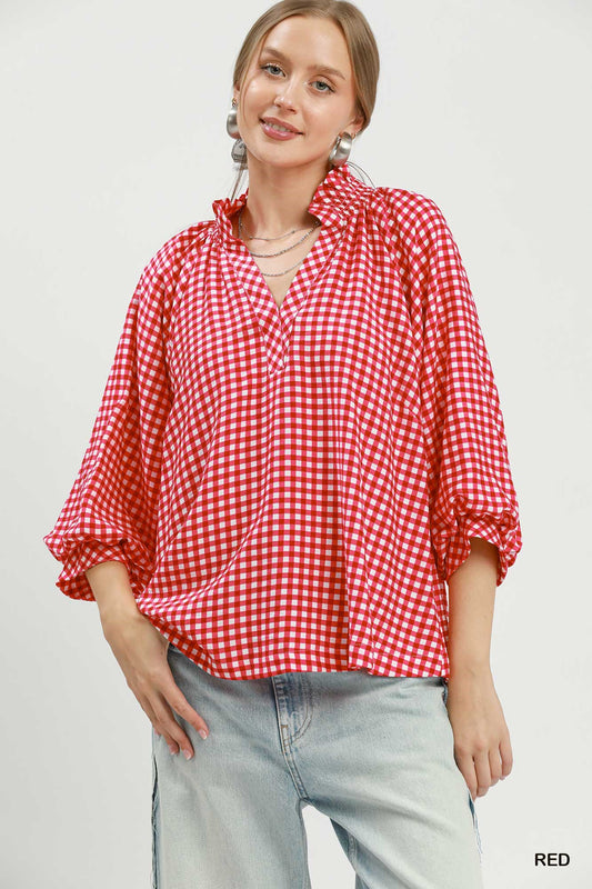 CLASS GINGHAM RED TOP