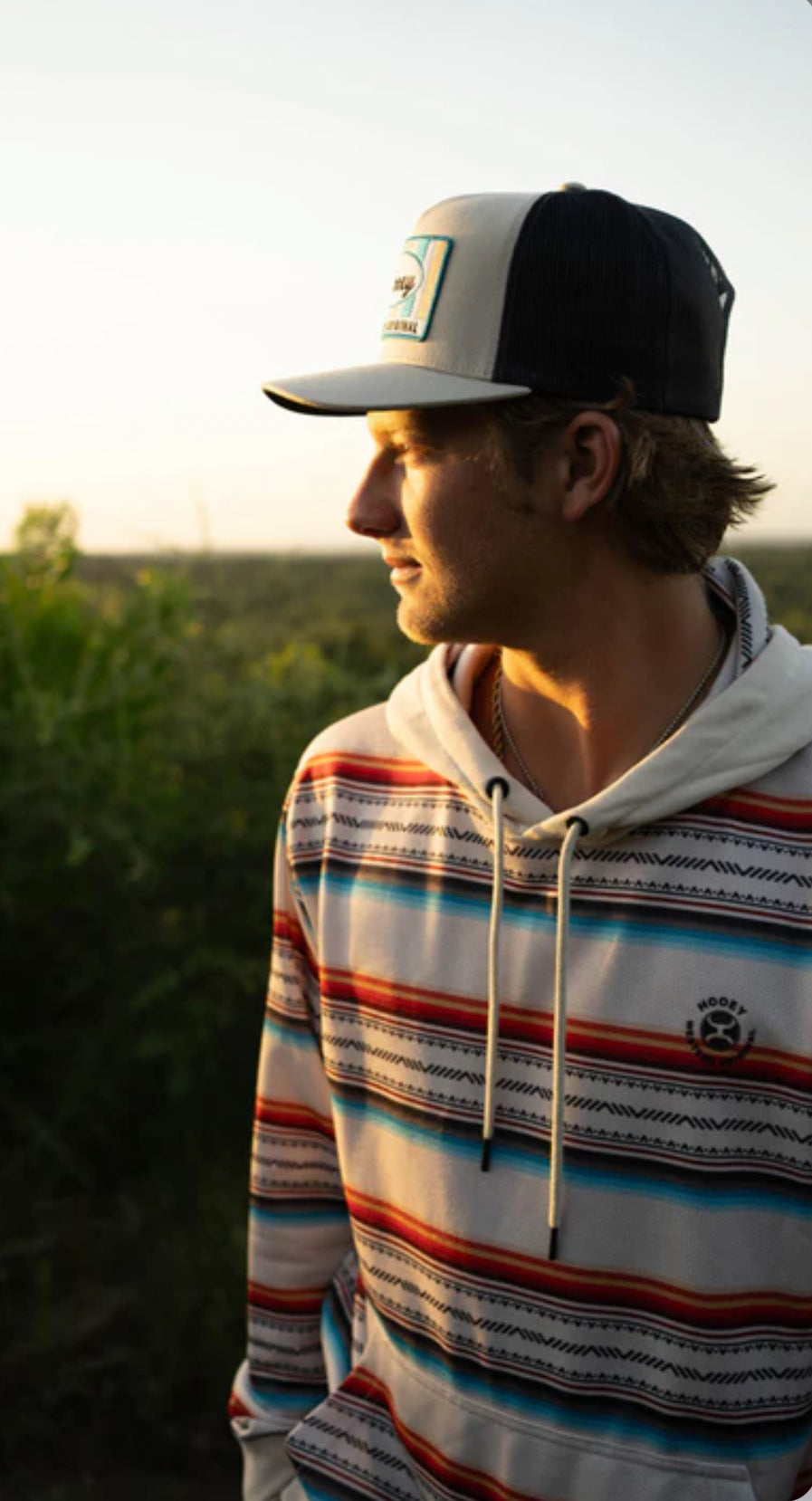 Hooey Mesa Cream/Serape Hoody