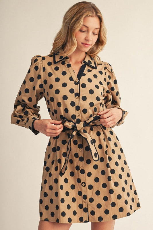 DOTTY DOT TIE DRESS