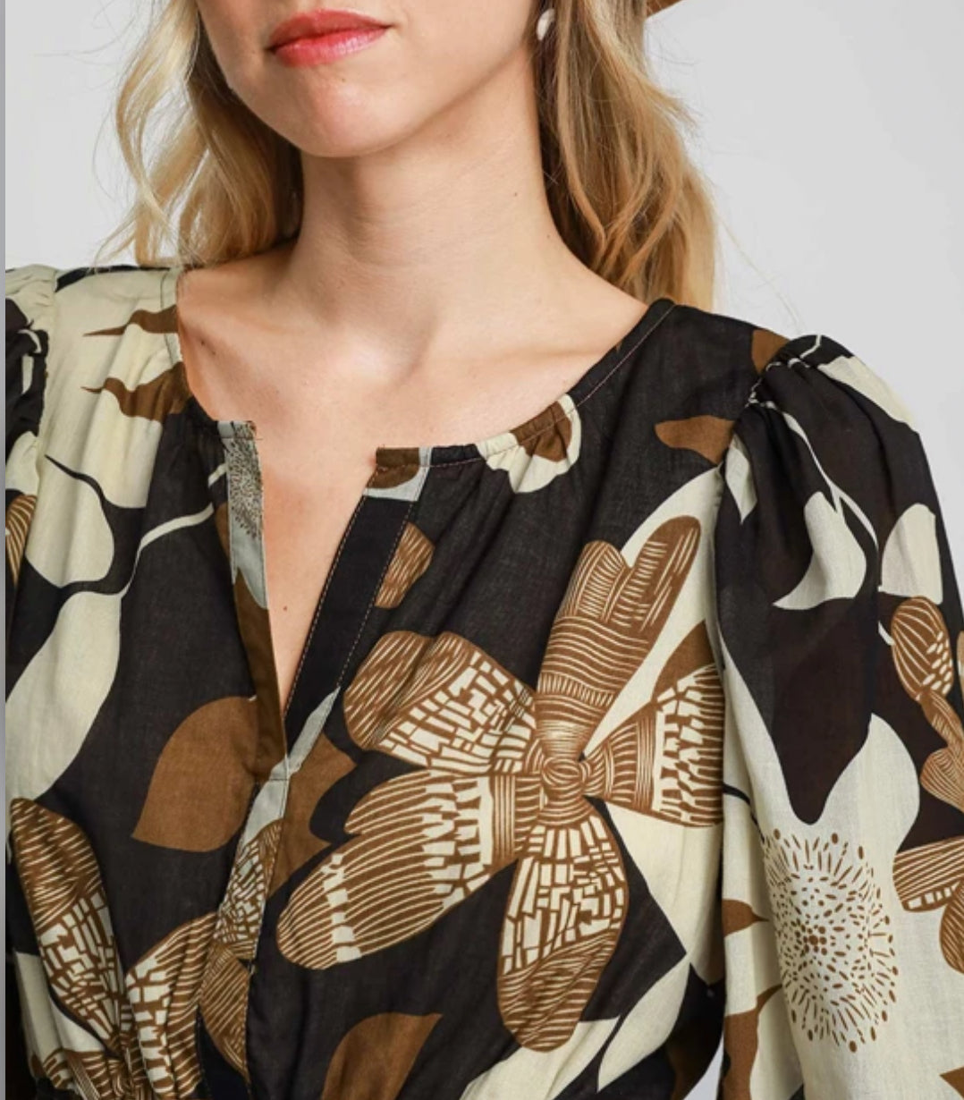 Rich Floral Printed Dress