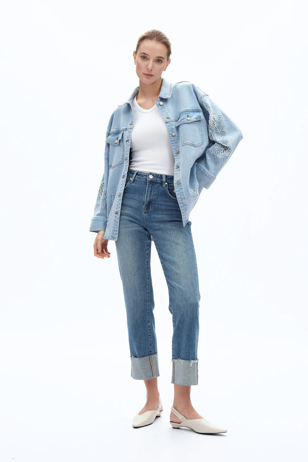 WMS HR STRAIGHT ROLLED HEM SURF JEAN