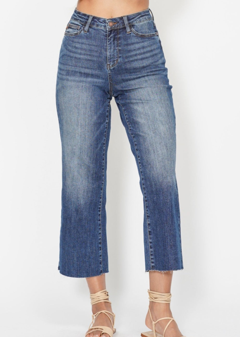Judy Blue HW Embroidery Crop Jean