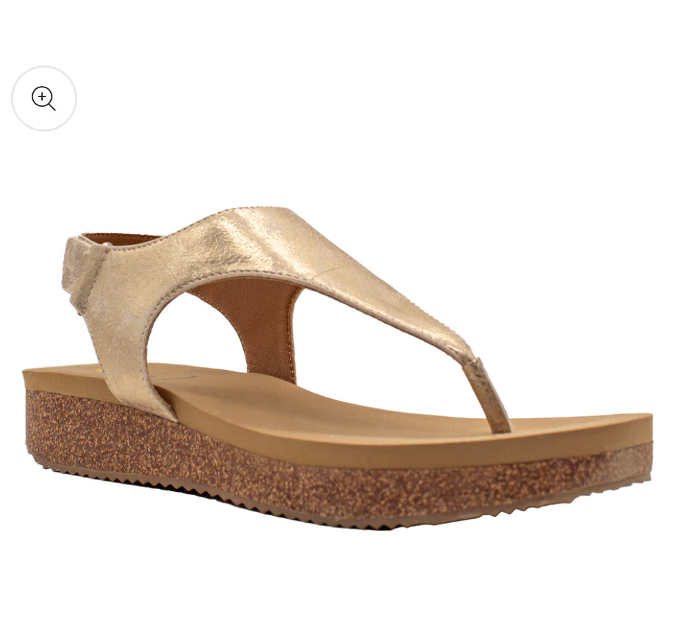 V Trek Ivory Leather Sandal