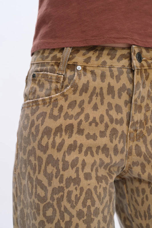 LEOPARD MR STRAIGHT JEAN
