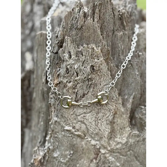 SILVER SNAFFLE BIT NECKLACE