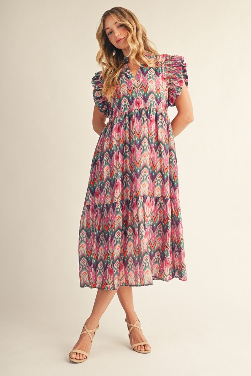 FAB BOHO FUCHSIA DRESS