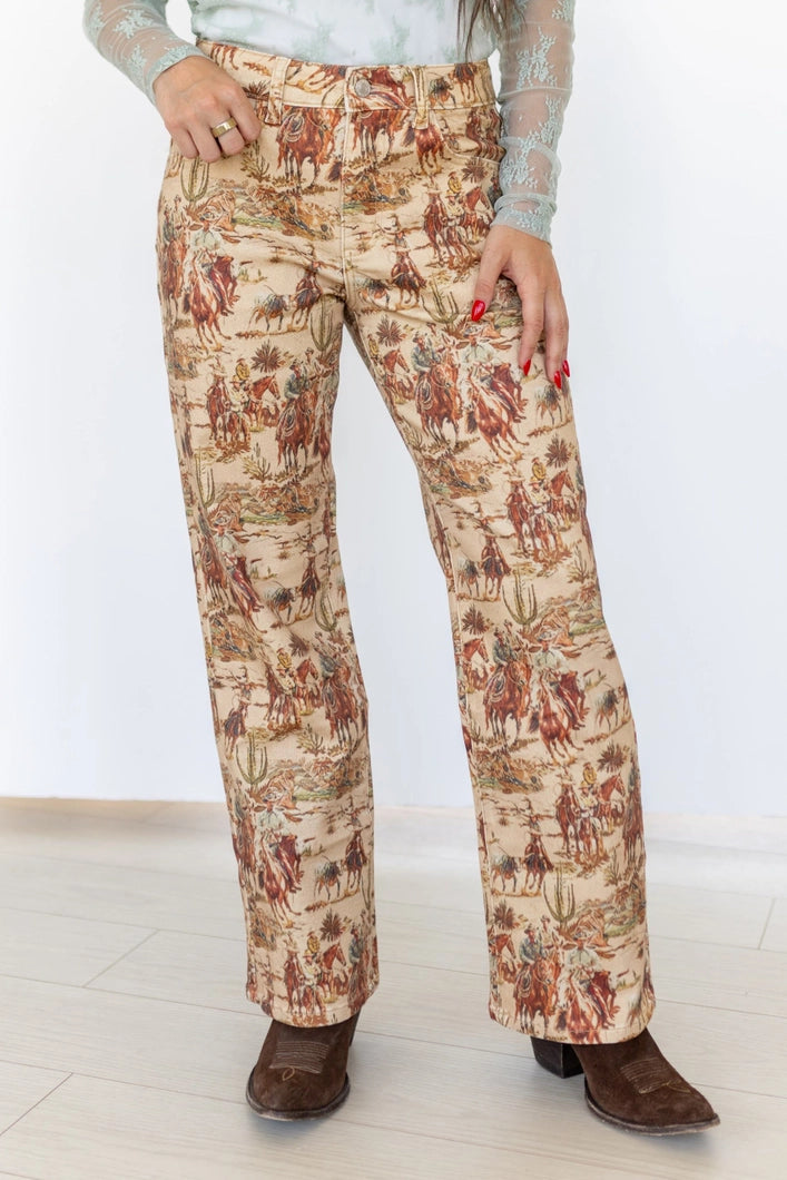 COWBOY PRINTED PANTS