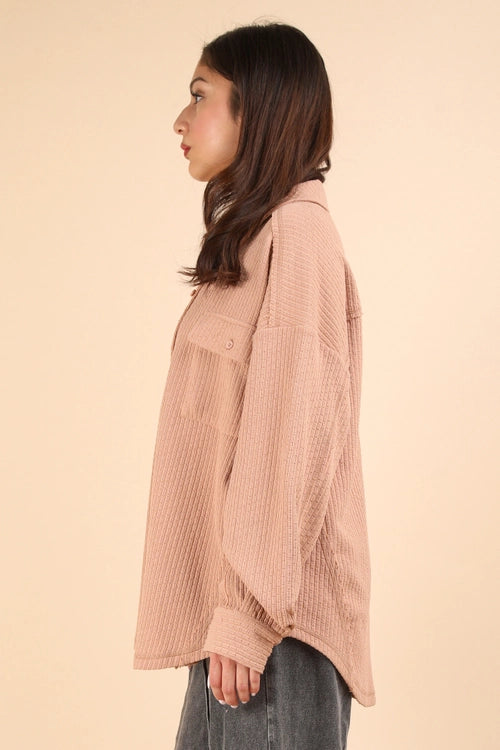 COZY BLUSH SHACKET