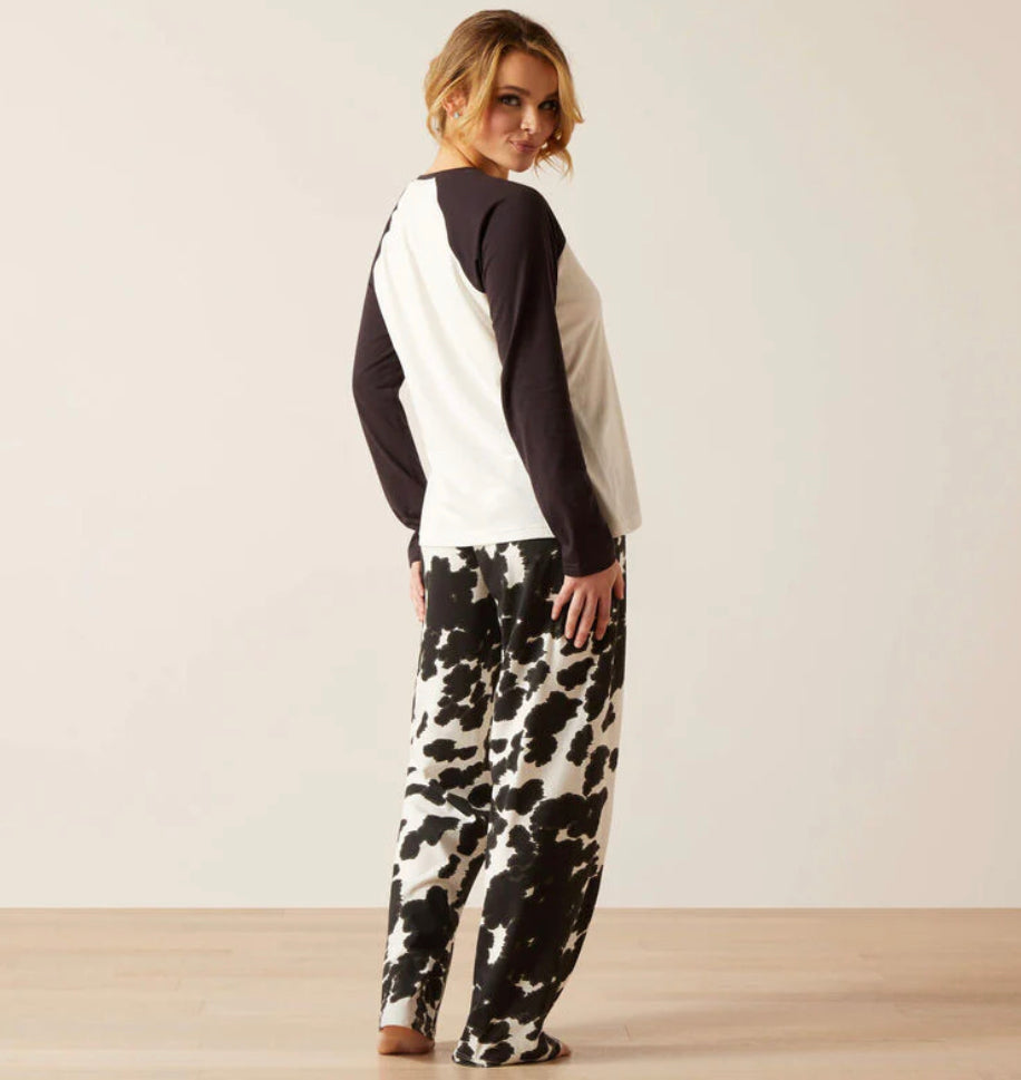 Ariat Wmns Cowprint LS Pajama Set