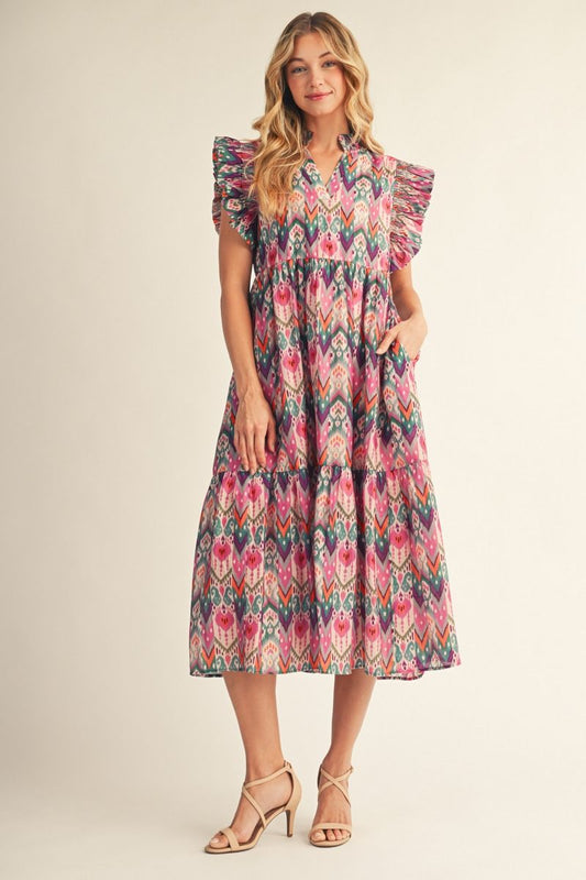 FAB BOHO FUCHSIA DRESS