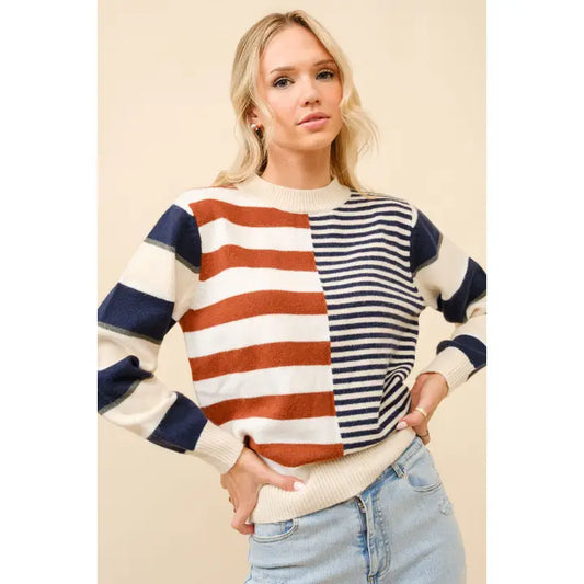 MEDIA STRIPE SWEATER