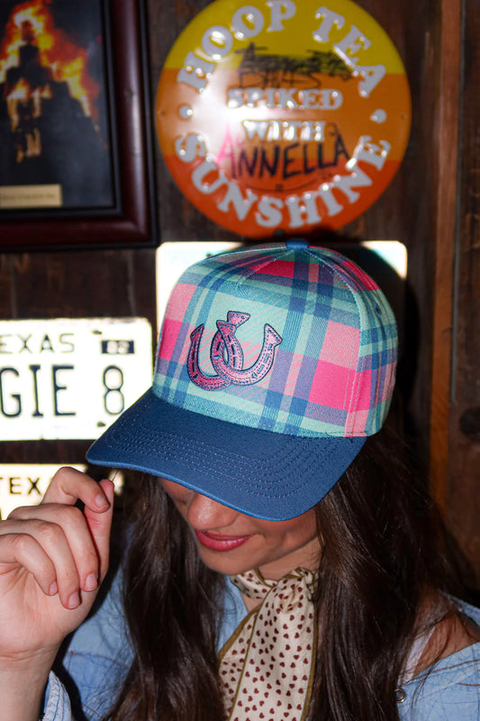 PLAID HORSESHOE CAP