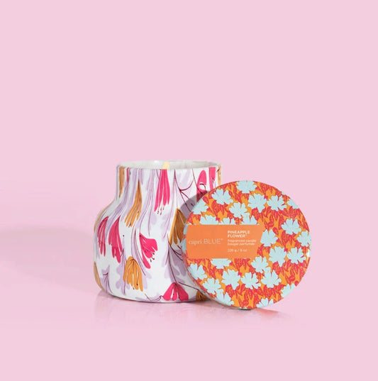 Capri Blue Pineapple Flower 8oz Pattern Play Candle