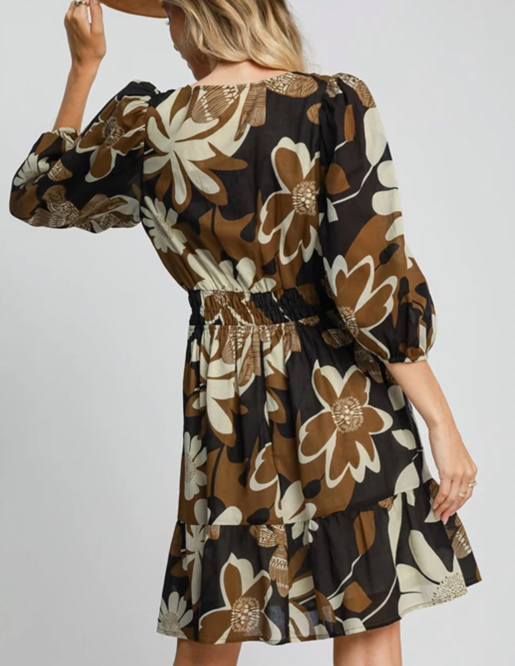 Rich Floral Printed Dress
