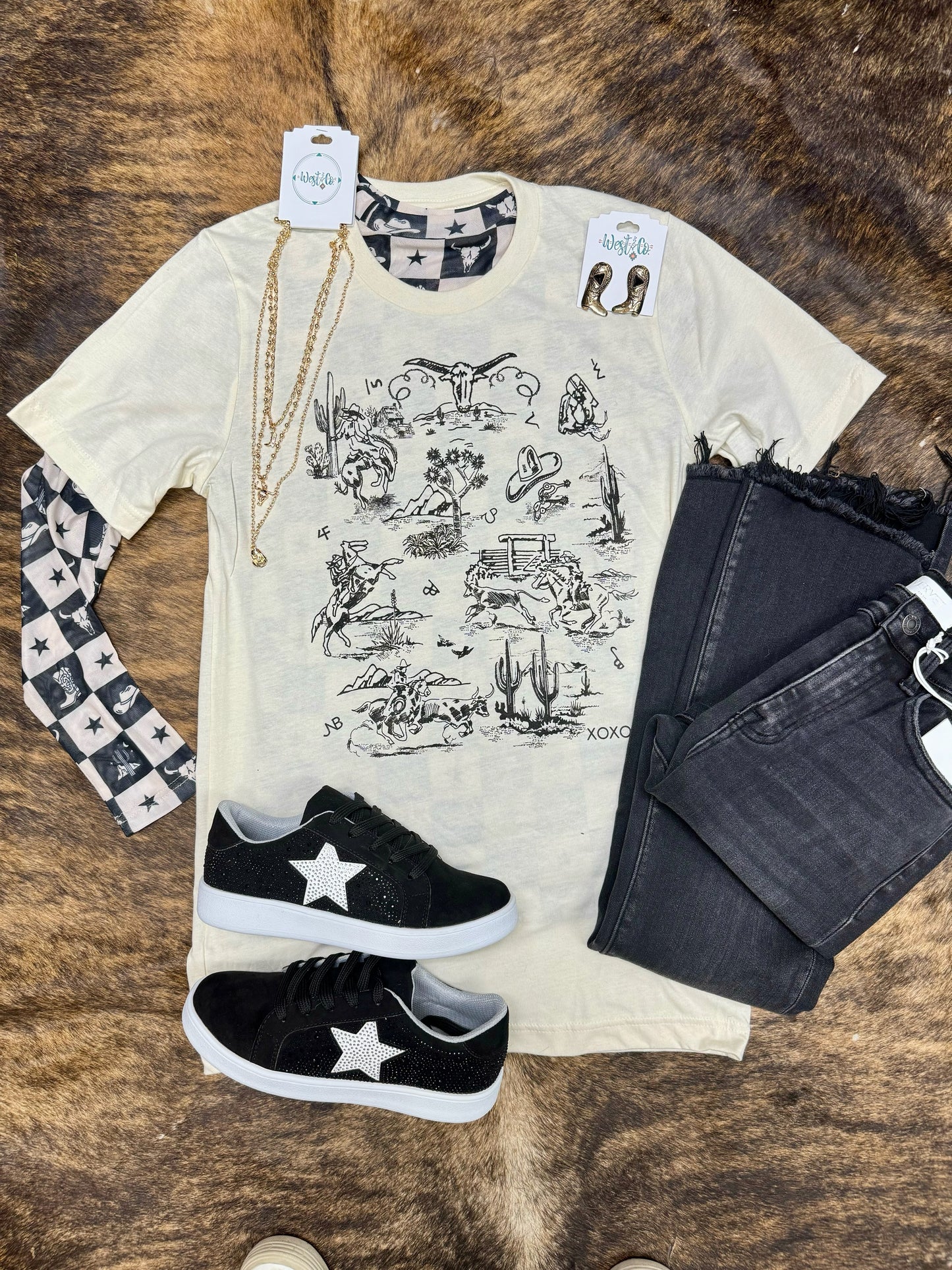 Crazy Check West Mesh Top