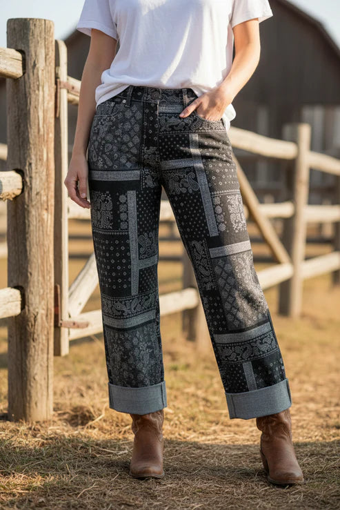 PAISLEY CUFF JEAN
