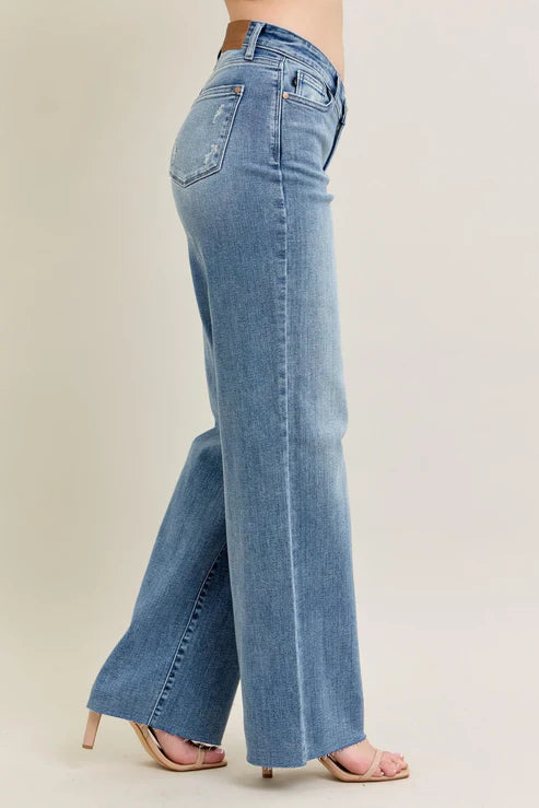 JUDY BLUE V-FRONT BAGGY JEAN