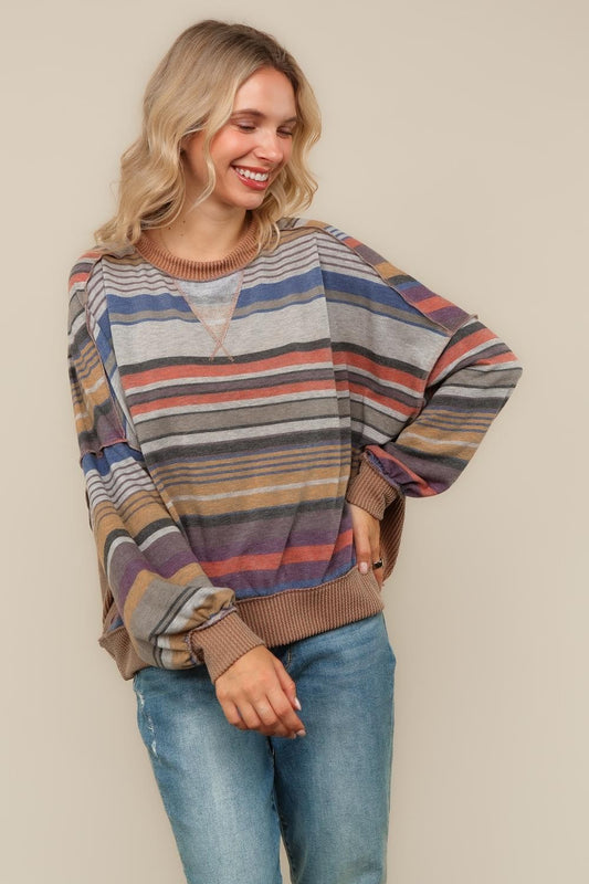 CREW NECK MULTI SWEATER