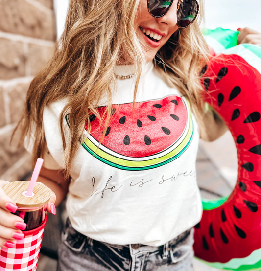 LIFE IS SWEET WATERMELON TEE