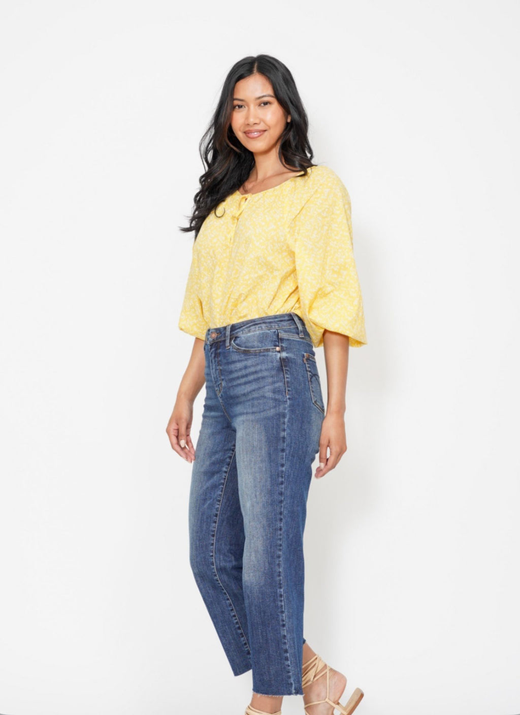 Judy Blue HW Embroidery Crop Jean