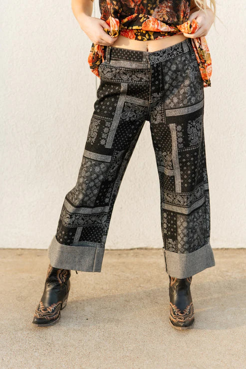 PAISLEY CUFF JEAN