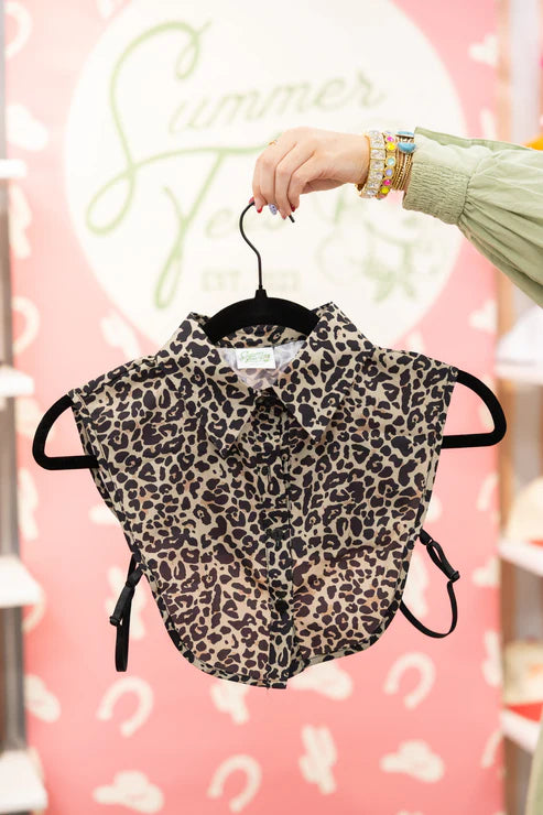 LEOPARD COLLAR TOP