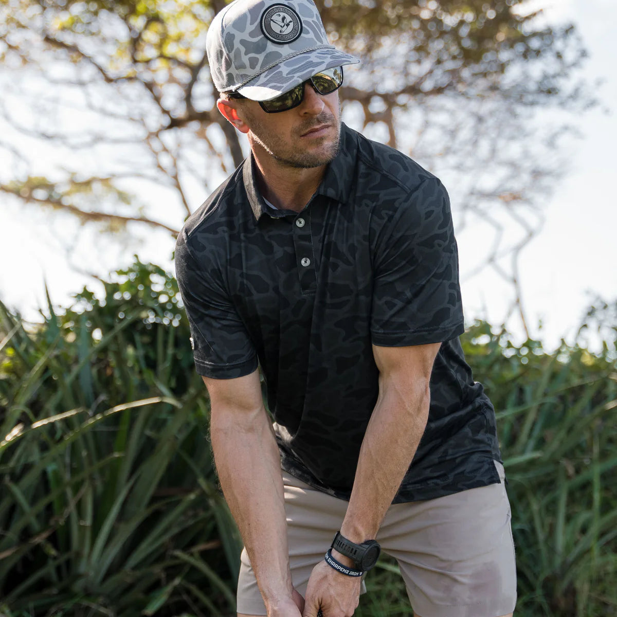 PERFORMANCE POLO - BLACK CAMO