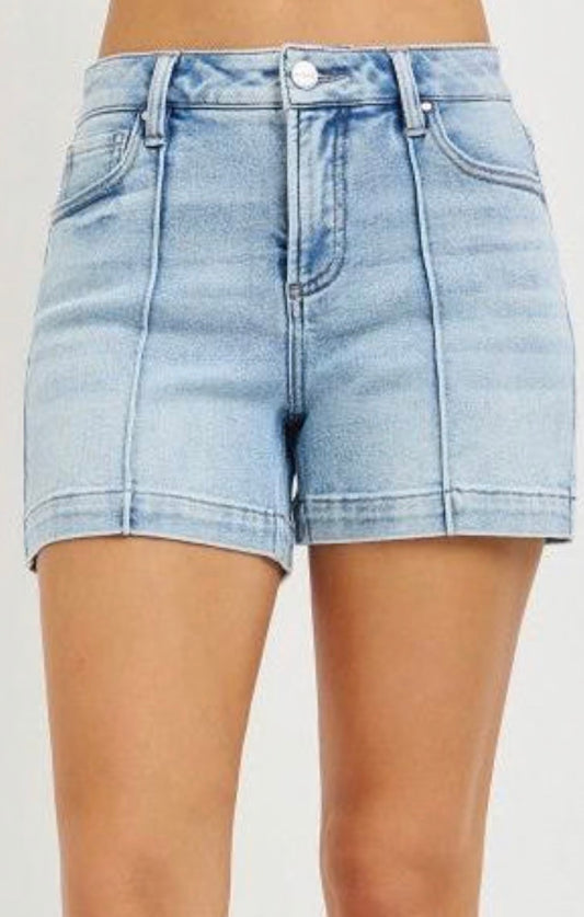 TUMMY CONTROL HI-RISE PINTUCK SHORTS