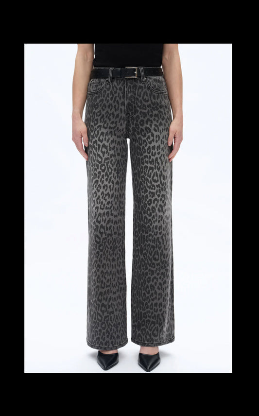 BLACK LEOPARD HR JEANS