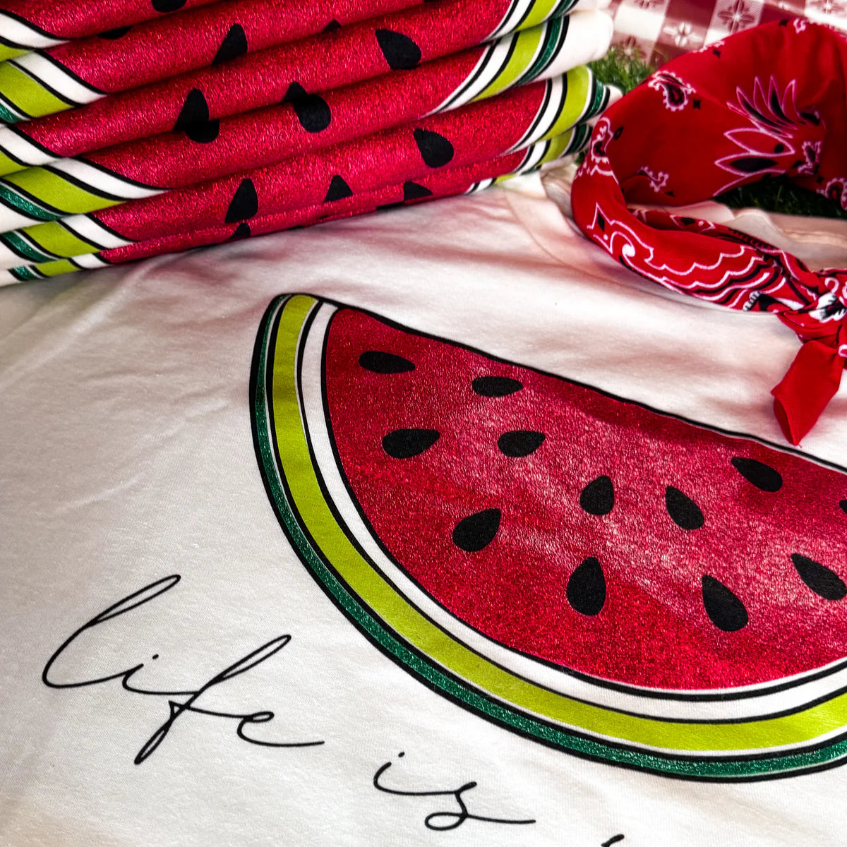 LIFE IS SWEET WATERMELON TEE
