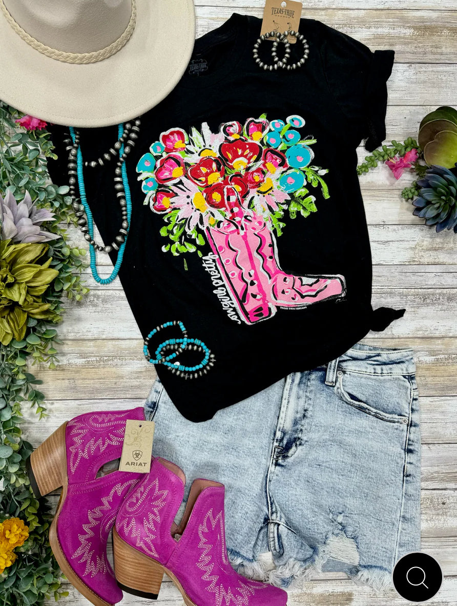 Callie’s Floral Boot Tee