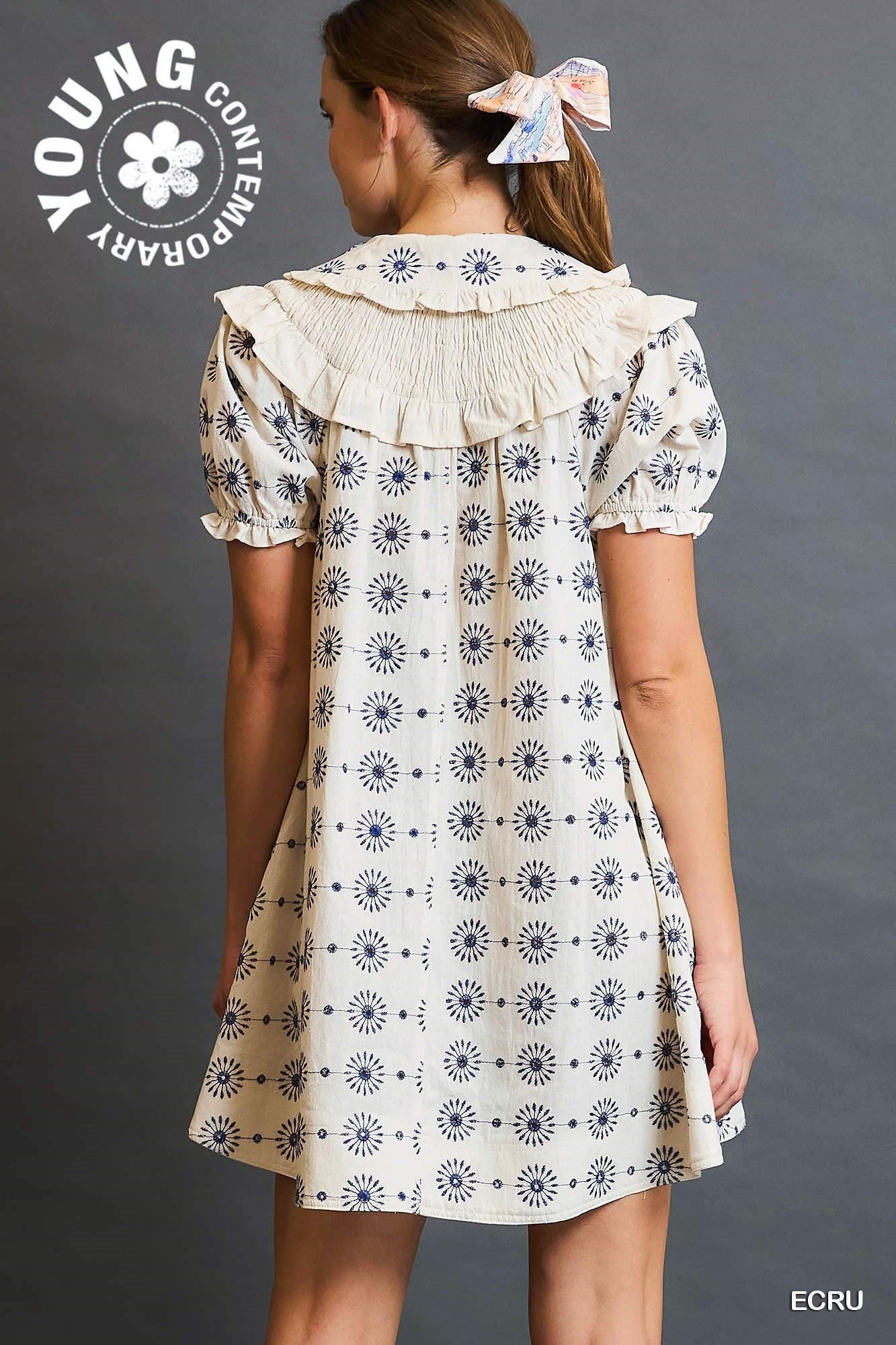VINTAGE COLLAR MINI DRESS
