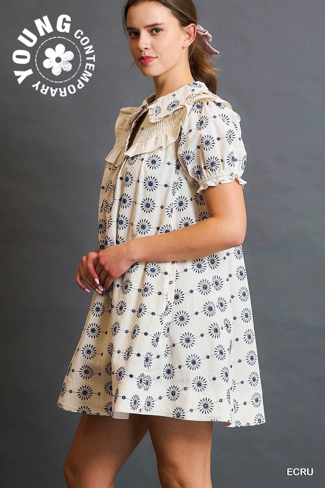 VINTAGE COLLAR MINI DRESS