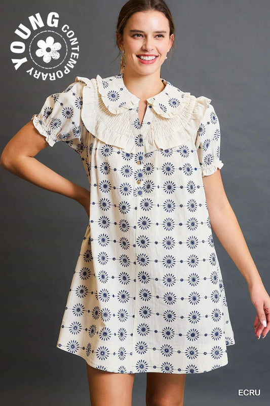 VINTAGE COLLAR MINI DRESS