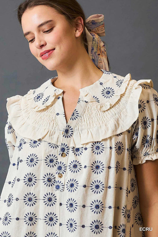 VINTAGE COLLAR MINI DRESS