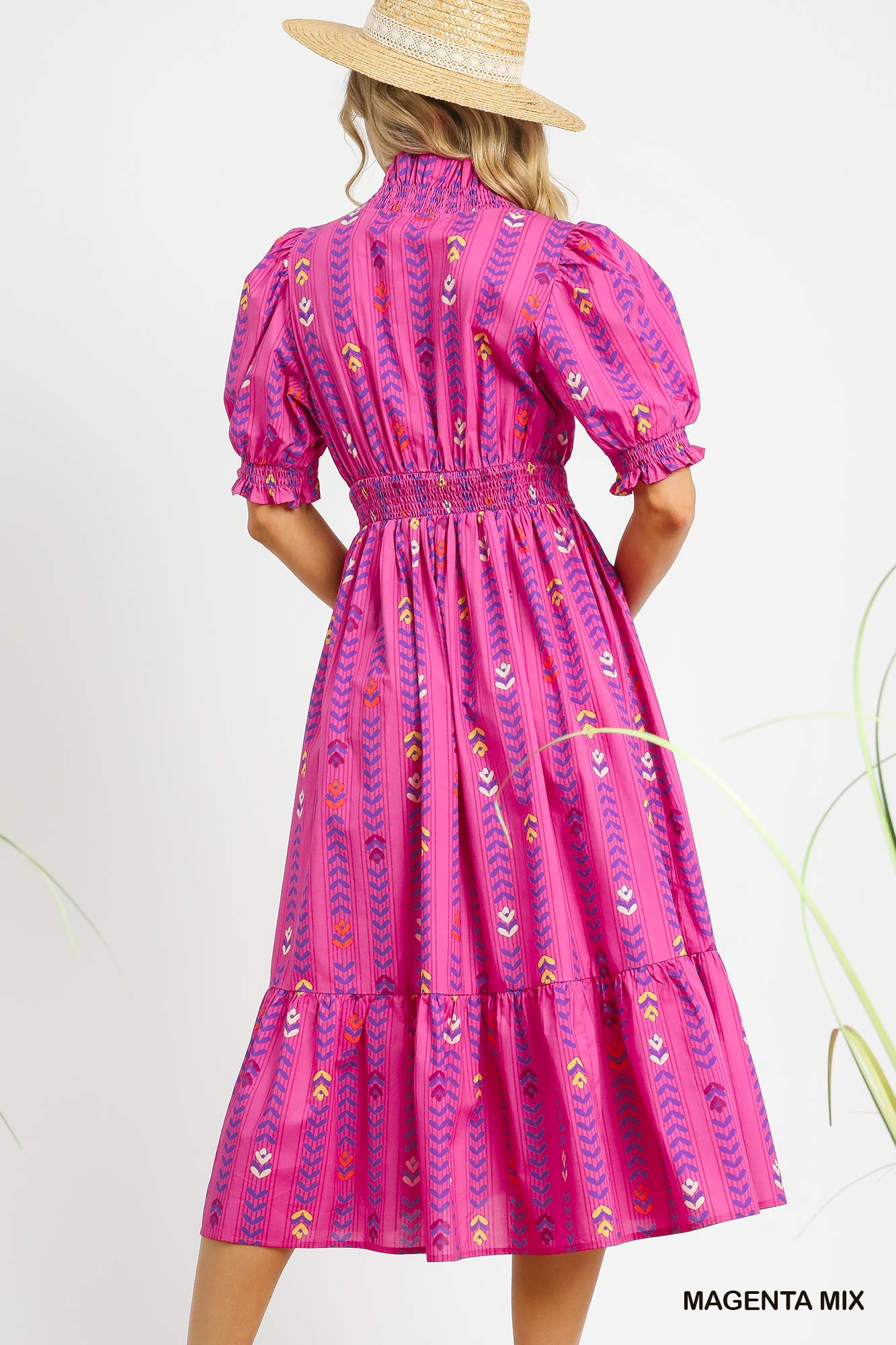 SMOCKED TIERED MAXI DRESS