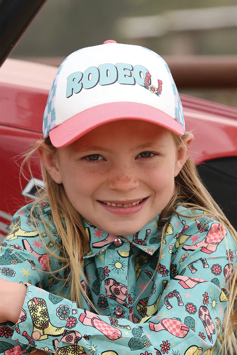 CRUEL GIRLS TRUCKER PINK/WHITE CAP