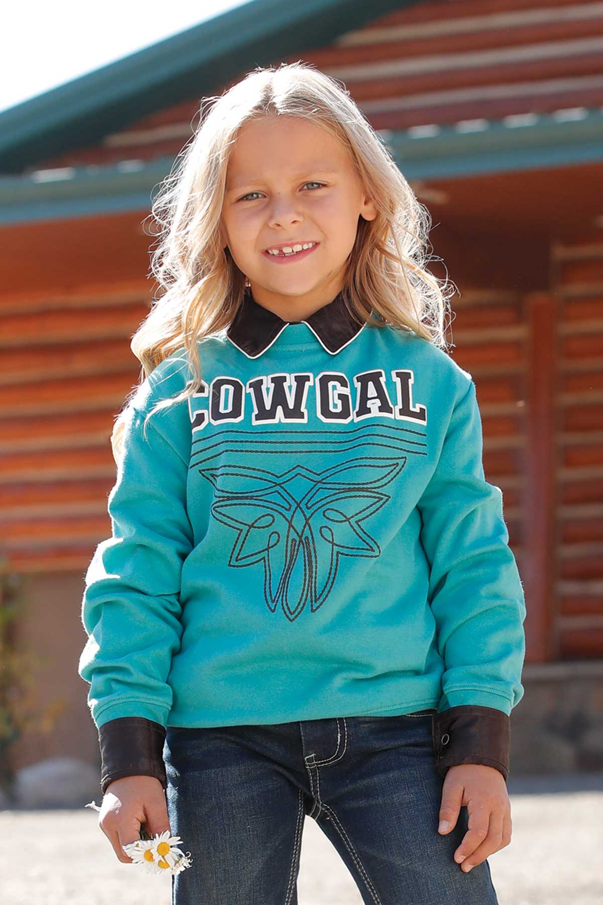 GIRL TURQUOISE SWEATER