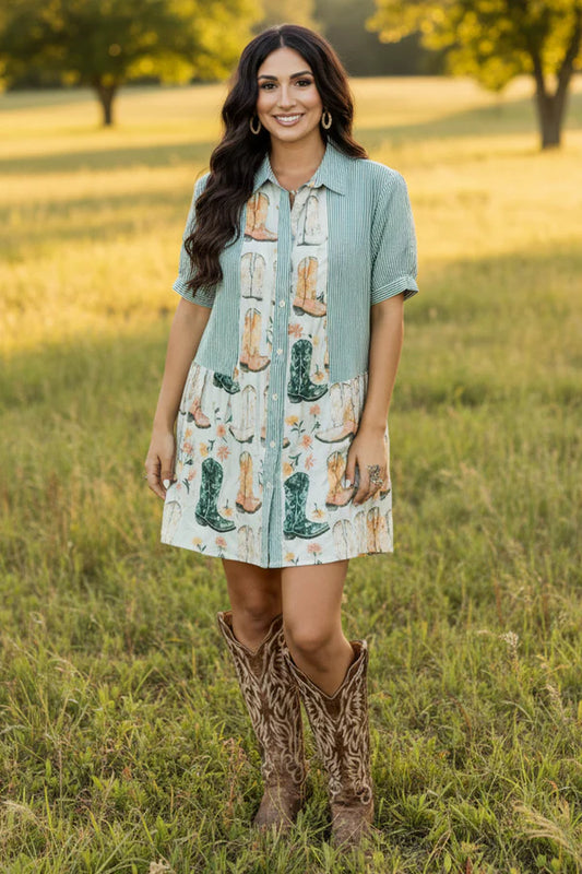 KICKING BOOTS DRESS
