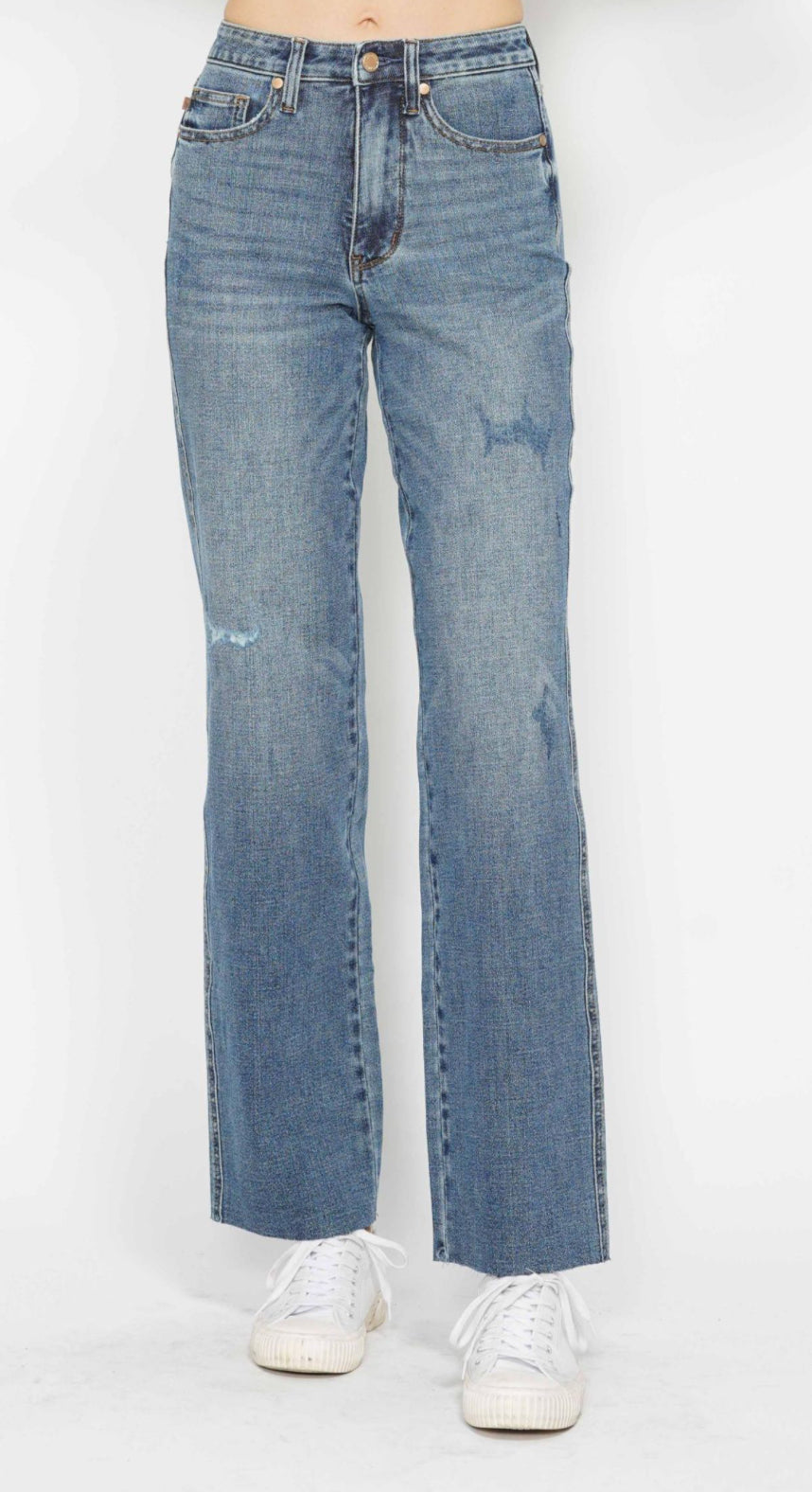 Judy Blue High Waisted Tummy Control Raw Hem Jeans