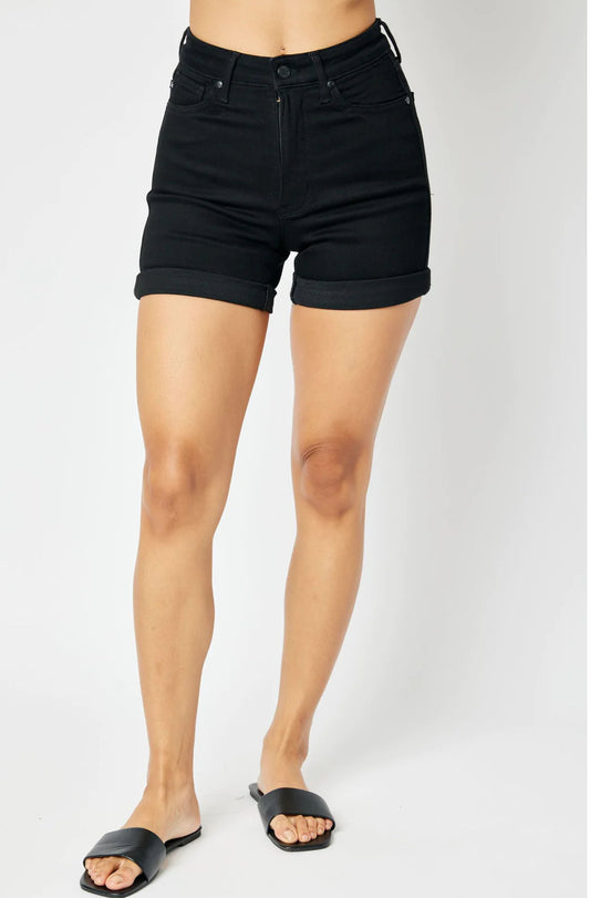 Judy Blue Hi-Waist Tummy Control Cuffed Shorts